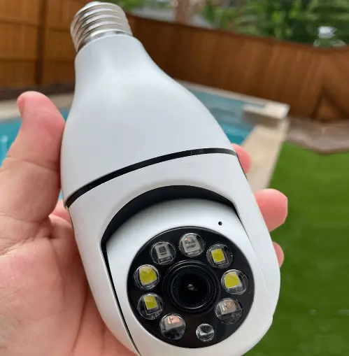 guy holds SafeCam360 in palm
